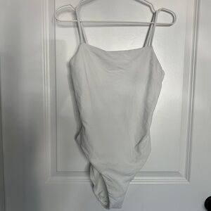 Womens White One Piece Swimsuit